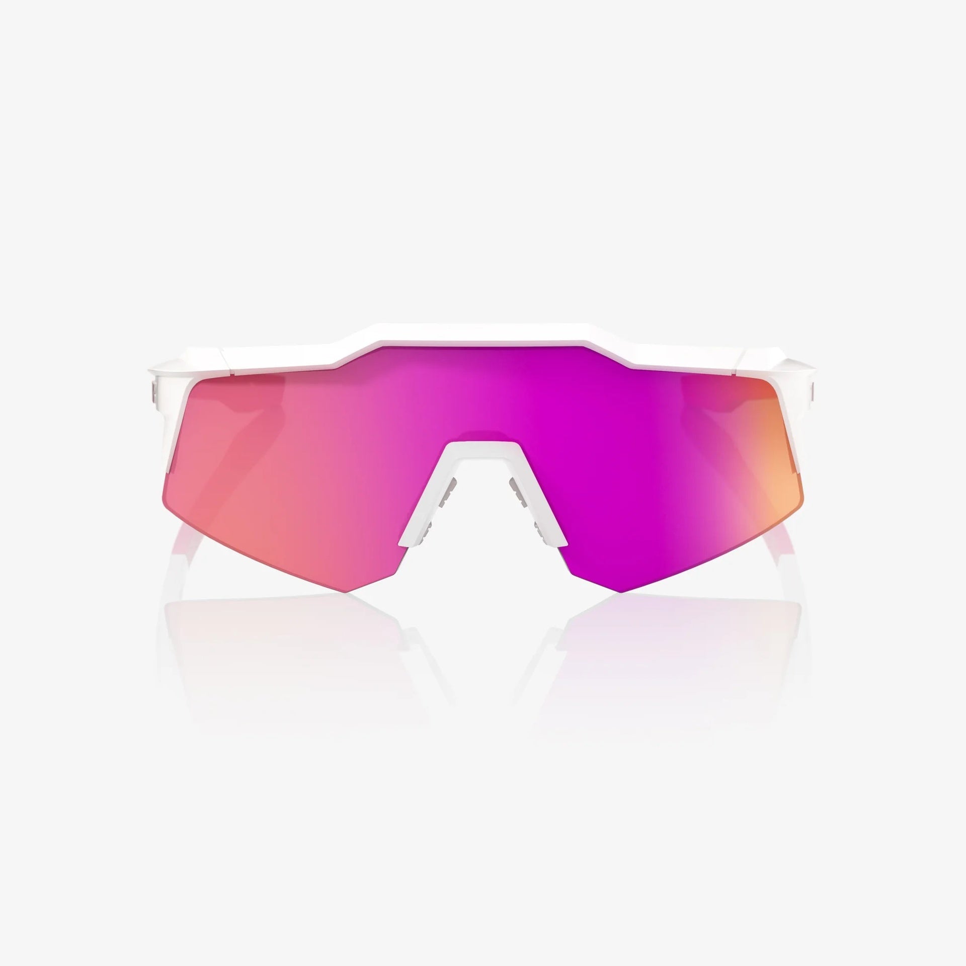 Lentes deportivos 100% SPEEDCRAFT XS - Matte White/Pink - HiPER Vital Pink Mirror