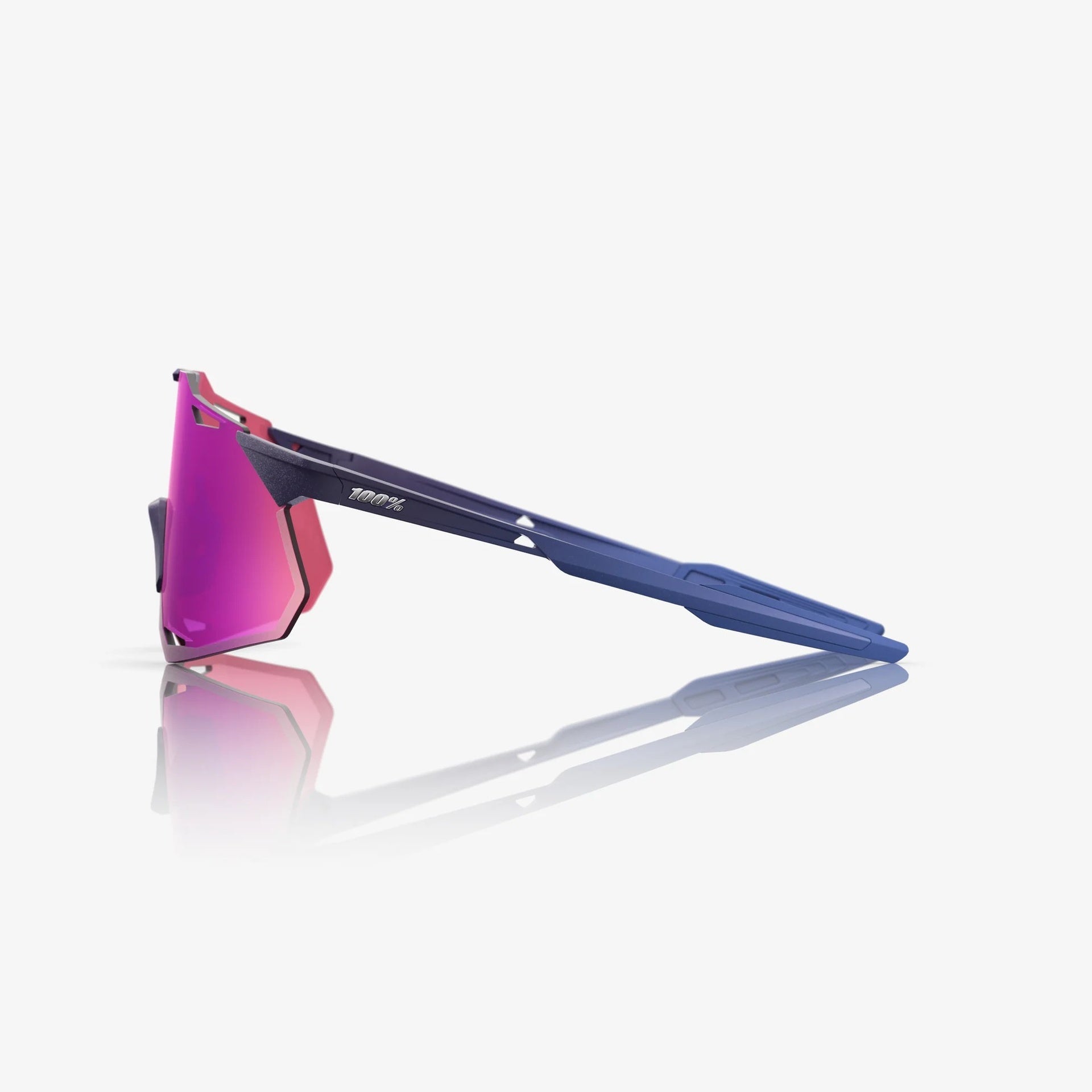 Lentes deportivos 100% HYPERCRAFT XS - Satin Storm Metallic - Purple Mirror