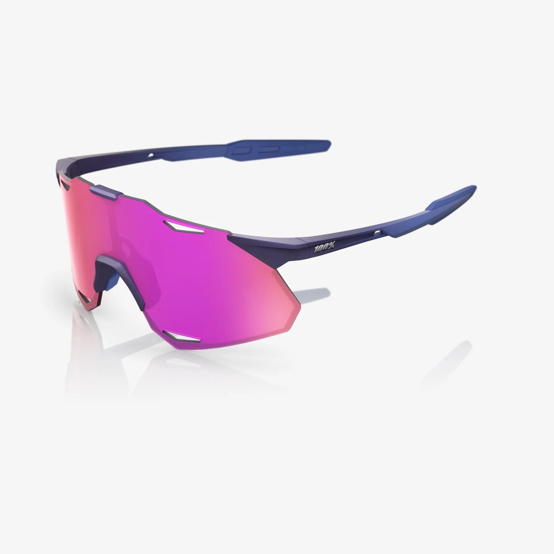 Lentes deportivos 100% HYPERCRAFT XS - Satin Storm Metallic - Purple Mirror