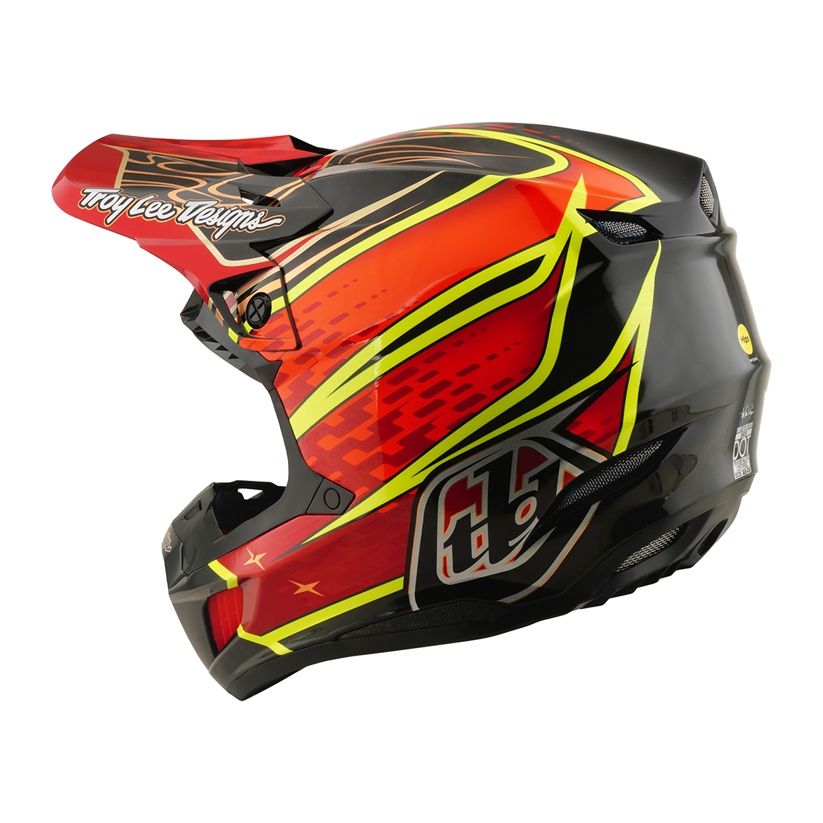 Casco Moto Troy Lee Designs SE5 ECE de Carbón Wings Red