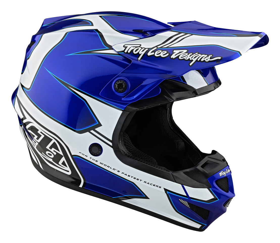 Casco Troy Lee Designs Se4 DOT Polyacrylite Matrix Blue