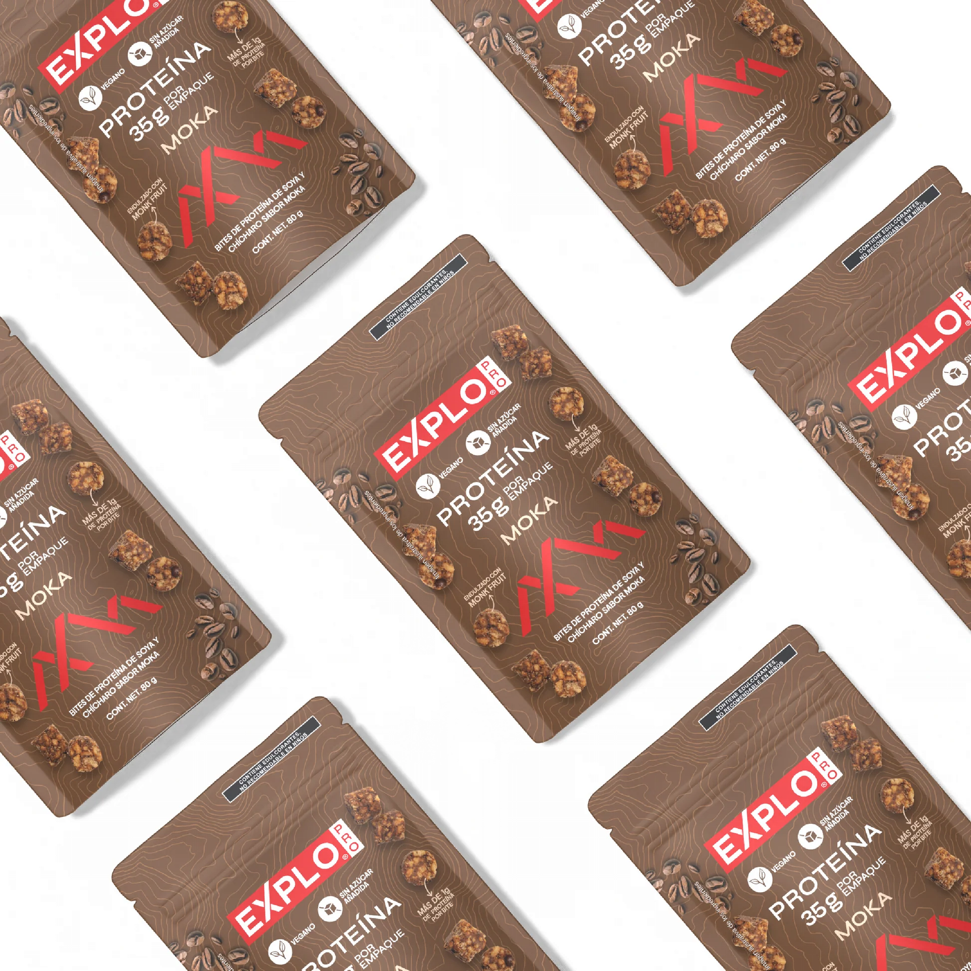 Bites de proteína EXPLO sabor Moka 80 g
