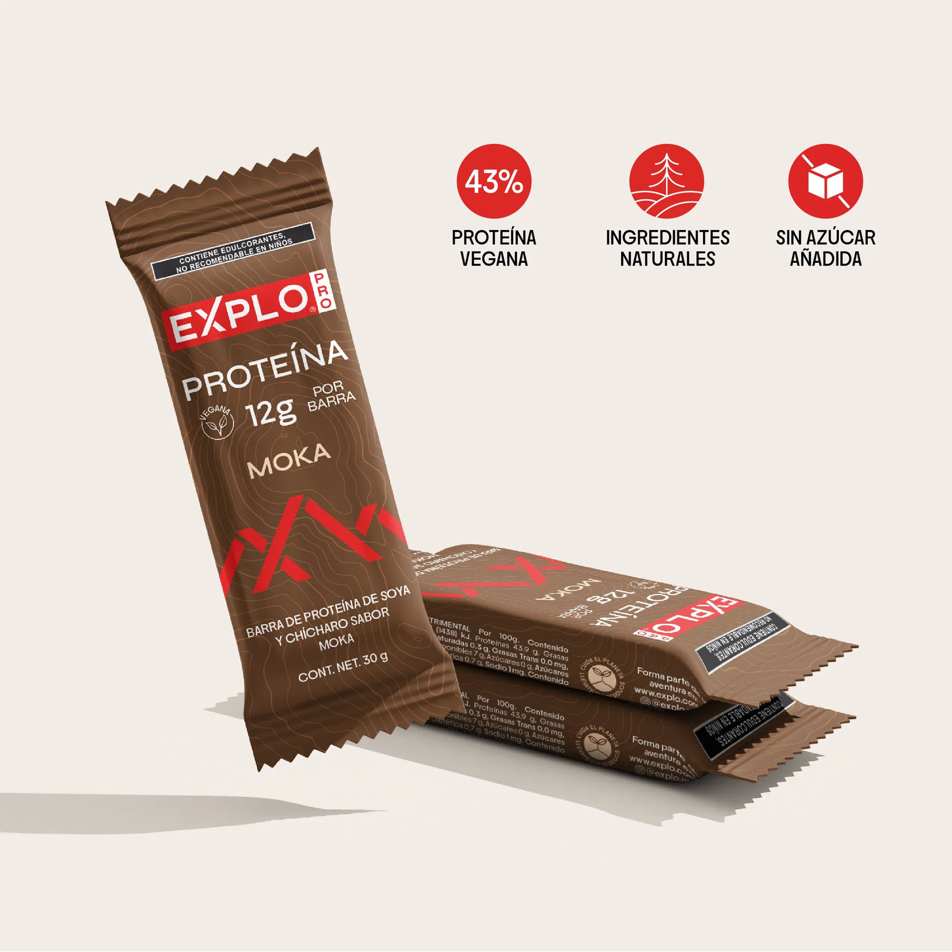 Barra de proteína EXPLO sabor Moka 30 g