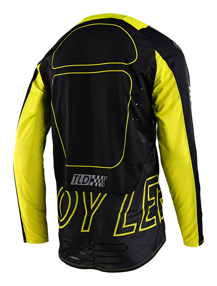 Jersey Troy Lee Designs Se Pro Moto Drop In Black / Glo Yellow