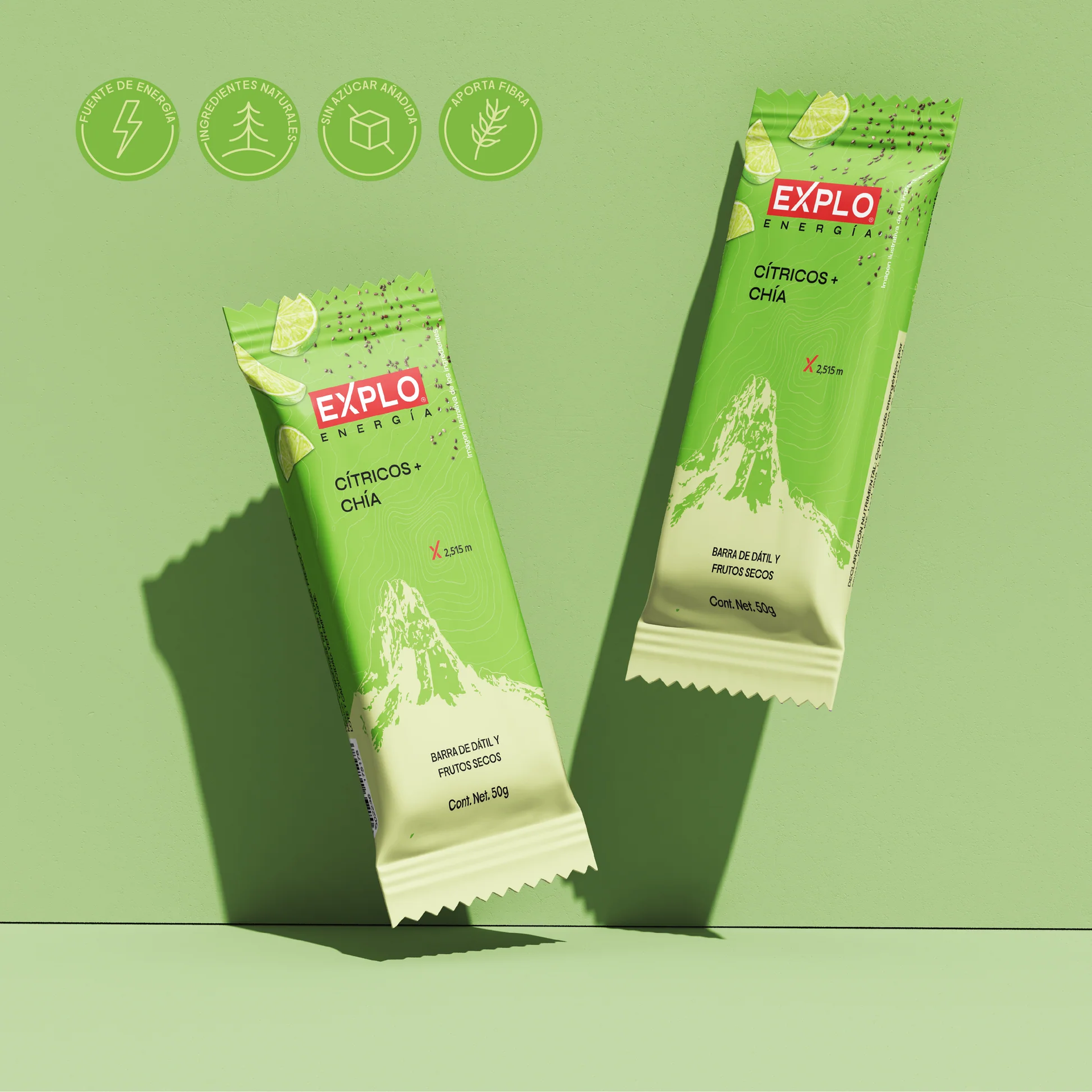 Barra energética EXPLO sabor Cítricos + Chía 50 g