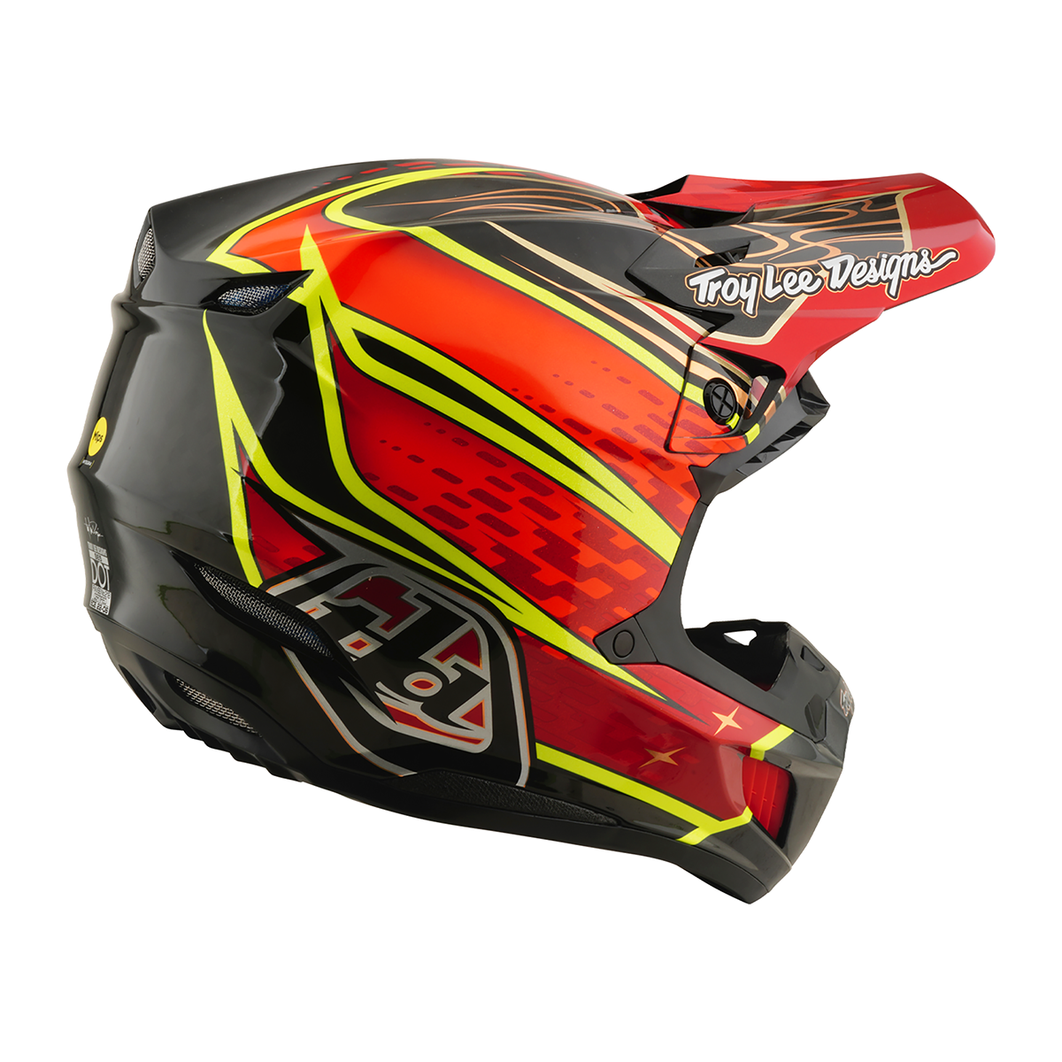 Casco Moto Troy Lee Designs SE5 ECE de Carbón Wings Red