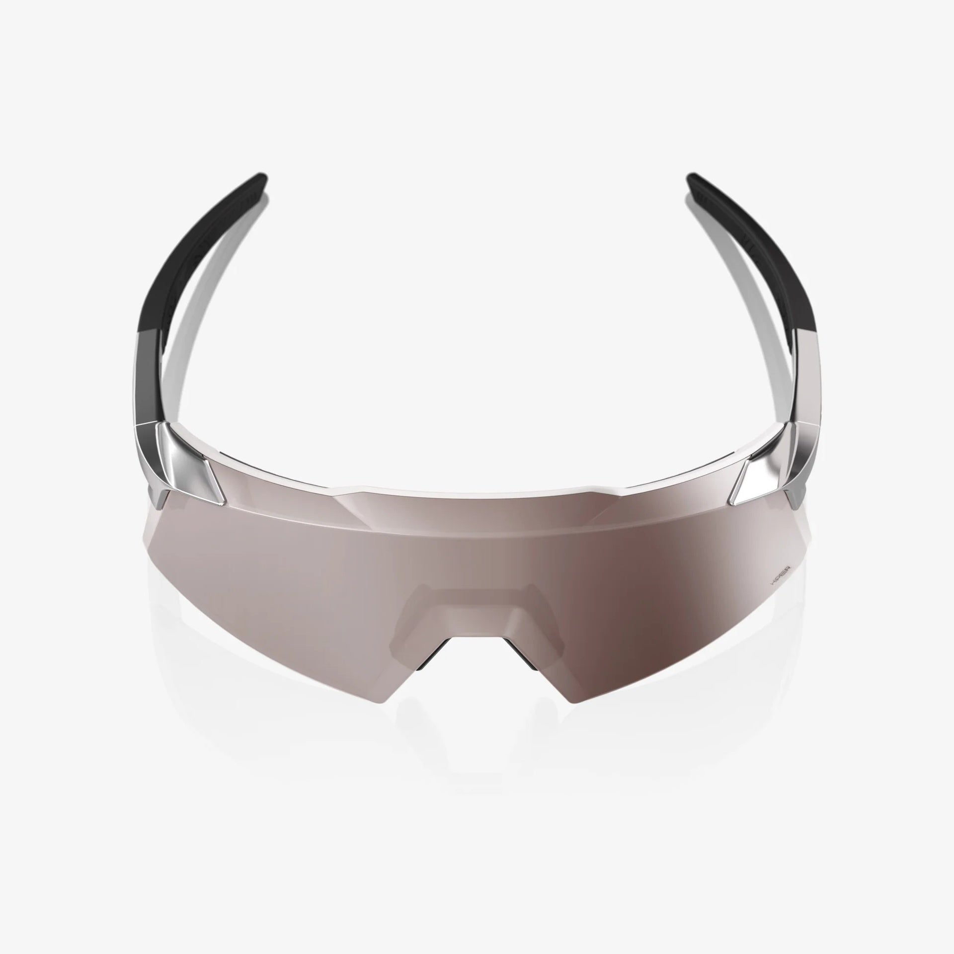 Lentes deportivos 100% AEROCRAFT - Gloss Black Chrome - HiPER Silver Mirror