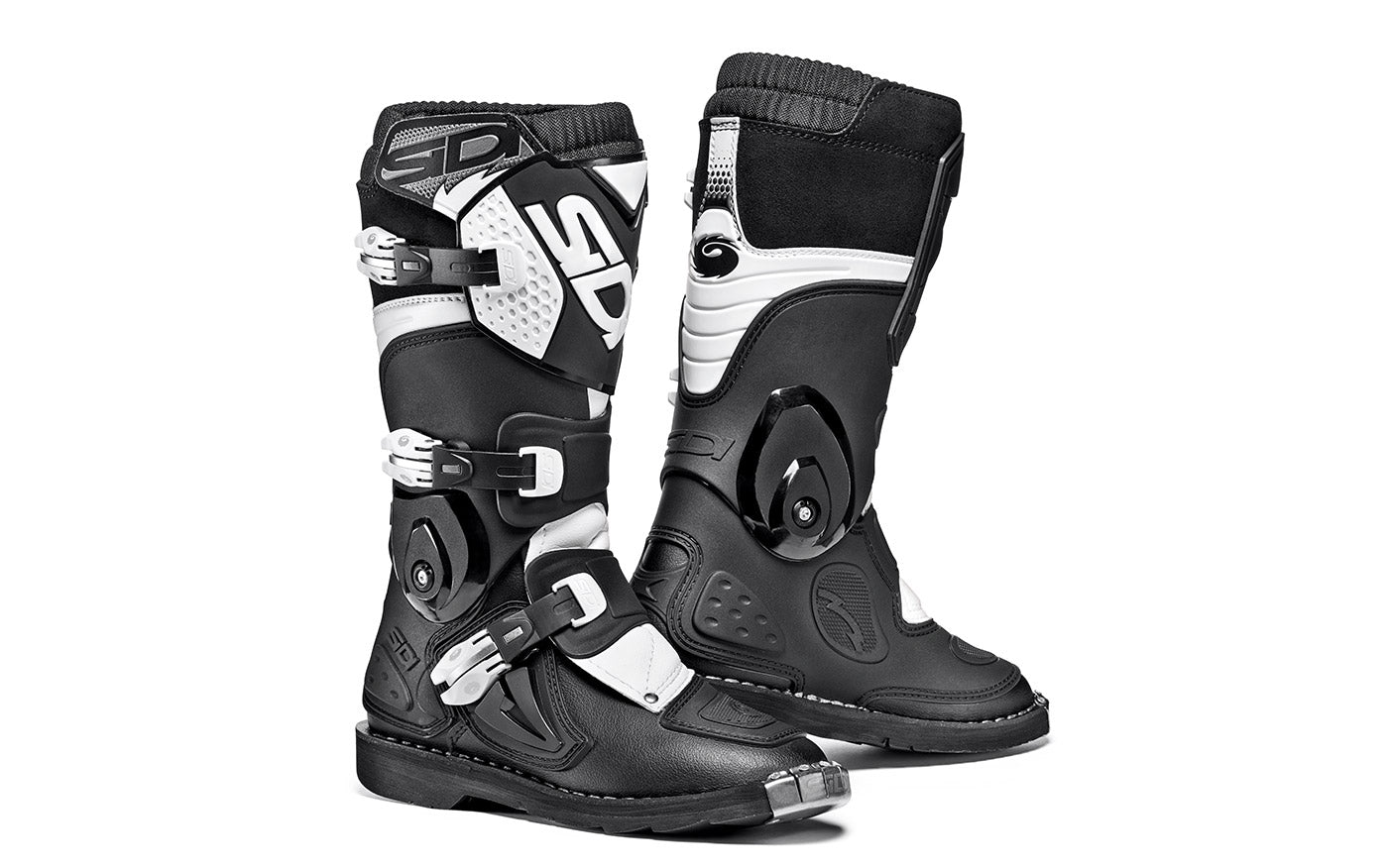 Boots Flame  Black White