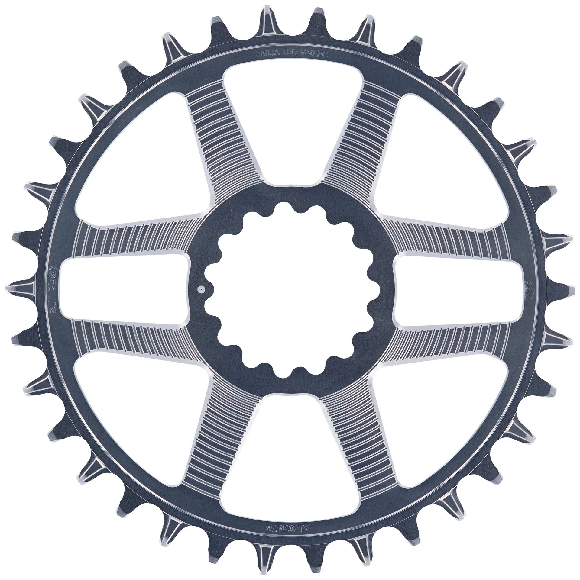 e*thirteen - Helix R Guidering - Direct Mount - 32T - 52/55mm Flip Flop - Shimano/SRAM 11/12s Chain Compatible - Grey