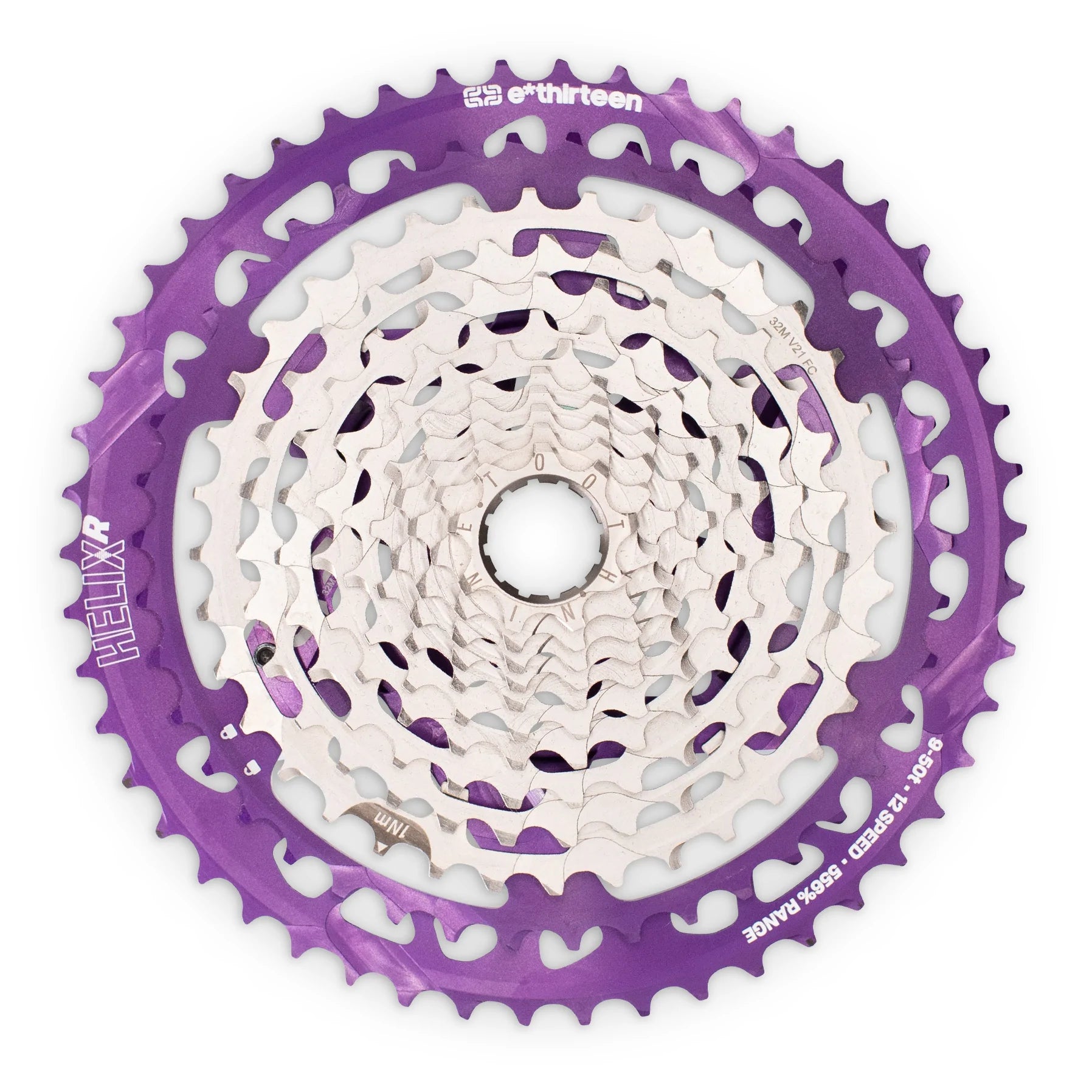 e*thirteen - Helix Race Cassette - 12s 9-50 -  Eggplant