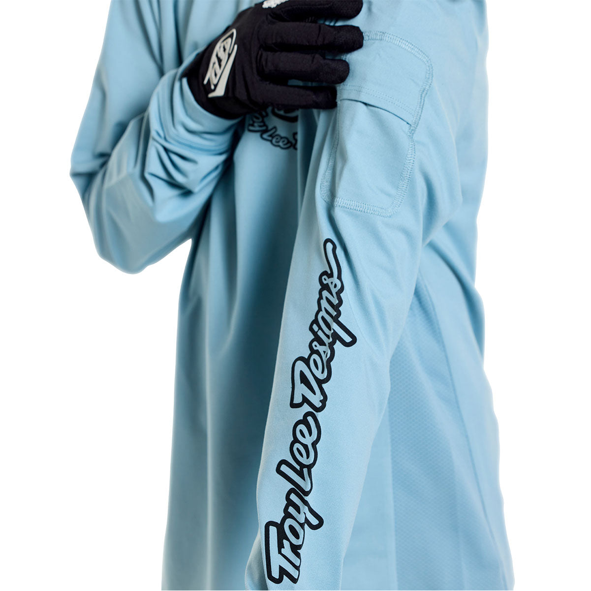 Playera juvenil manga larga para MTB Ruckus Ride; Carbs Dawn Blue