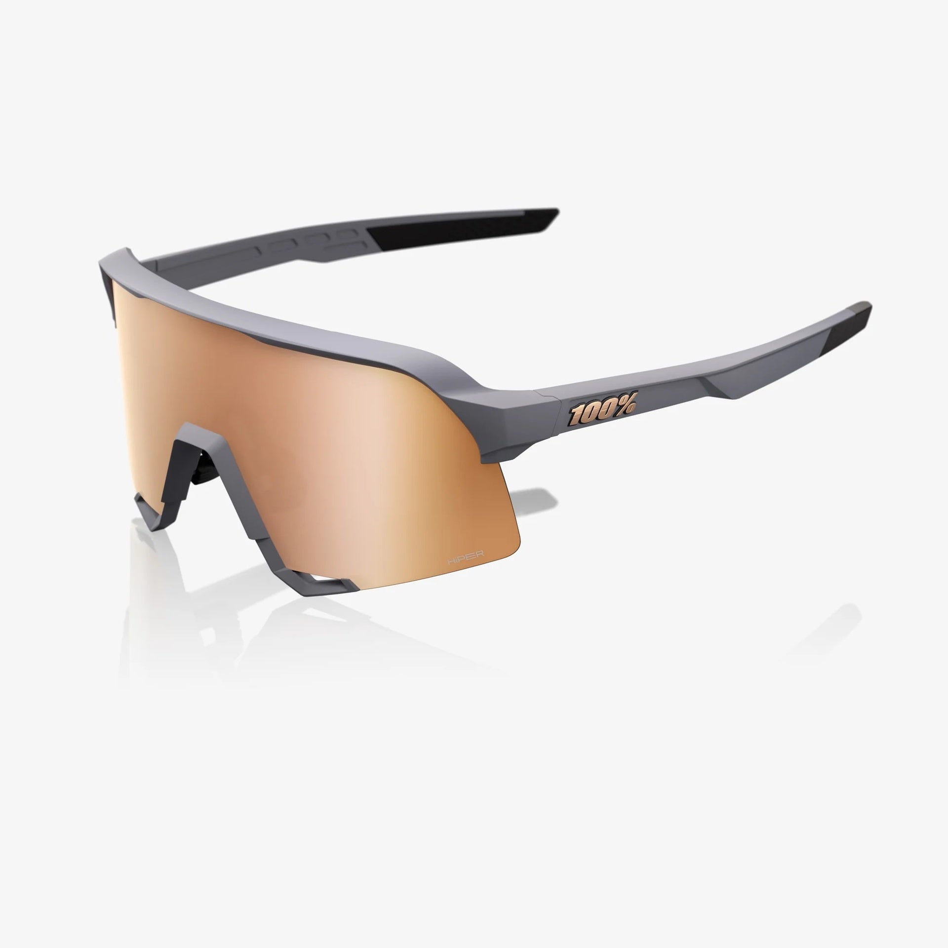 Lentes deportivos 100% S3 - Soft Tact Grey - HiPER Copper Mirror