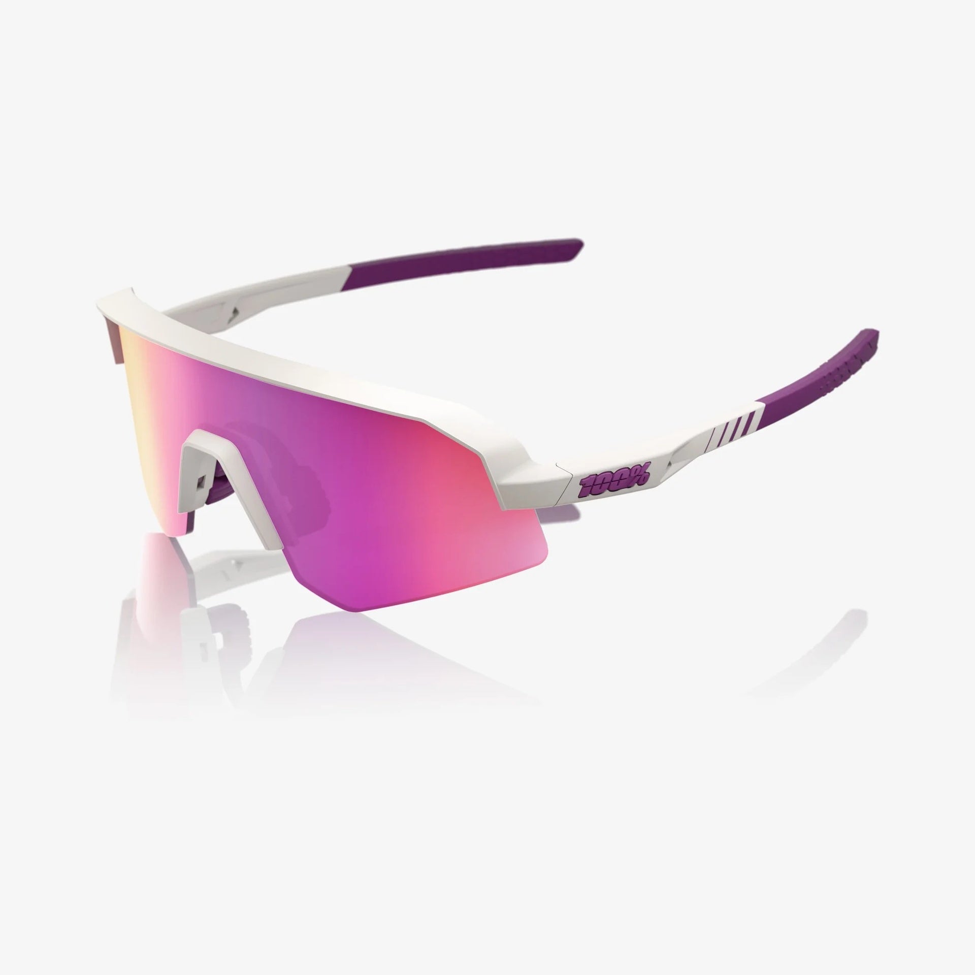 Lentes deportivos 100% SLENDALE SL - Matte Chalk - Purple Mirror