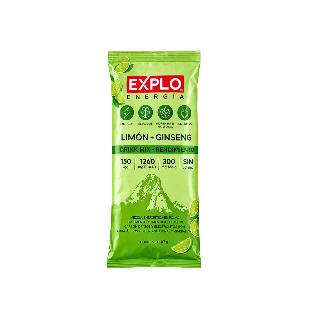 Drink Mix sabor Limón + Ginseng 47gr